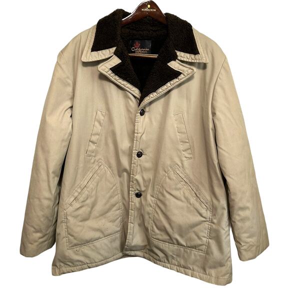 Vintage California Imperial Sherpa Lined Canvas Coat XXL Western Ranch Jacket - Picture 2 of 11
